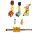90° R1234yf Adapter Kit,Self-Sealing Can Tap,R1234yf to R134a Quick Coupler